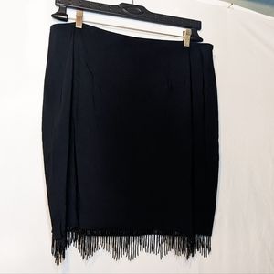 Venezia Jeans Co Lane Bryant black pencil skirt with beaded tassels
